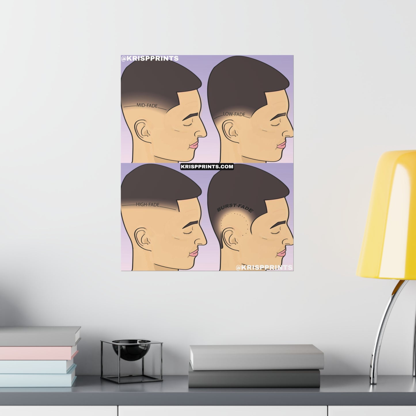 HAIRCUT FADE GUIDE POSTER